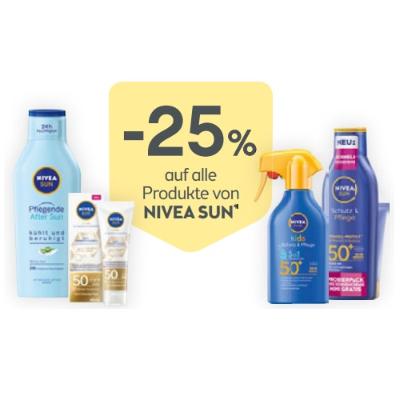 Promotion Bild von -25% AUF ALLE Produkte von NIVEA SUN BIPA