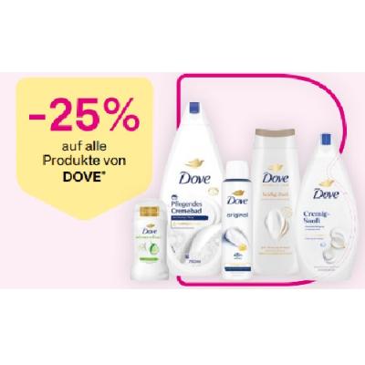 -25% auf alle Produkte von DOVE BIPA