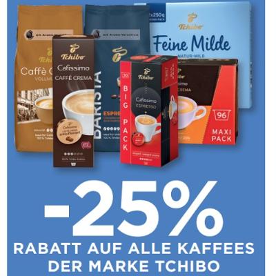 Promotion Bild von -25% RABATT AUF ALLE KAFFEES DER MARKE TCHIBO Unimarkt
