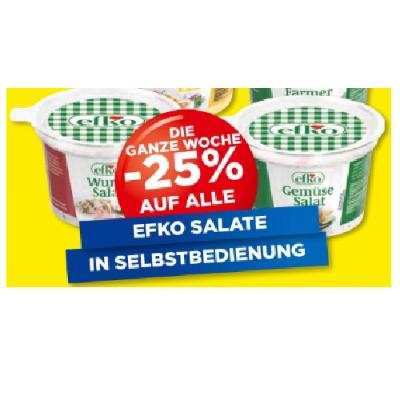 Promotion Bild von DIE GANZE WOCHE -25% AUF ALLE EFKO SALATE IN SELBSTBEDIENUNG Unimarkt