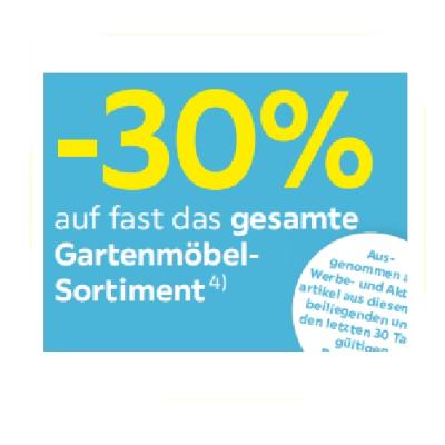 -30% auf fast das gesamte Gartenmöbel-Sortiment Möbelix