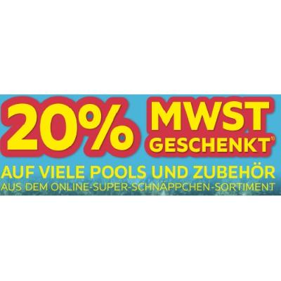 Promotion Bild von 20% MWST GESCHENKT AUF VIELE POOLS UND ZUBEHÖR AUS DEM ONLINE-SUPER-SCHNÄPPCHEN-SORTIMENT Möbelix