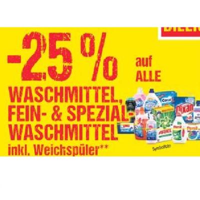 Promotion Bild von -25% auf ALLE WASCHMITTEL, FEIN- & SPEZIALWASCHMITTEL inkl. Weichspüler Maximarkt