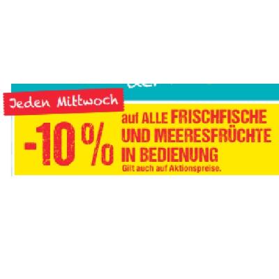 Jeden Mittwoch -10% auf ALLE FRISCHFISCHE UND MEERESFRÜCHTE IN BEDIENUNG Maximarkt