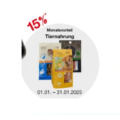 15% Monatsvorteil Tiernahrung KiK