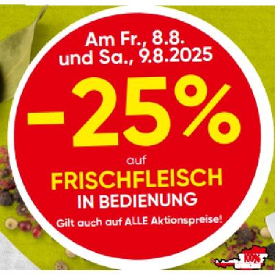 Bild von -25% auf FRISCHFLEISCH IN BEDIENUNG SPAR