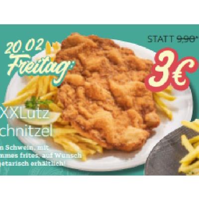 Freitag: XXXLutz Schnitzel je 3 € XXXLutz
