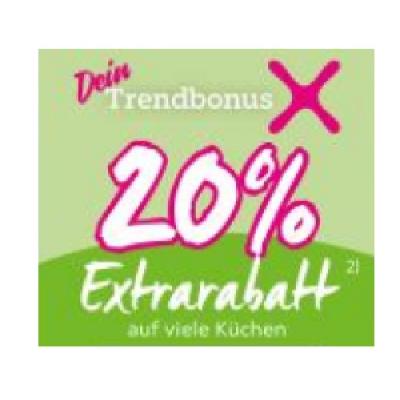 20% Extrarabatt auf viele Küchen mömax
