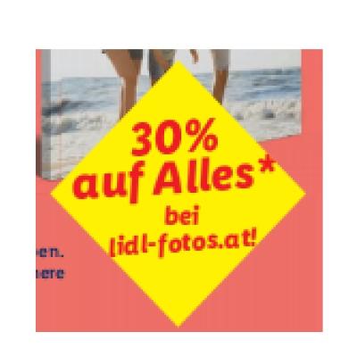 30% auf Alles bei lidl-fotos.at! Lidl