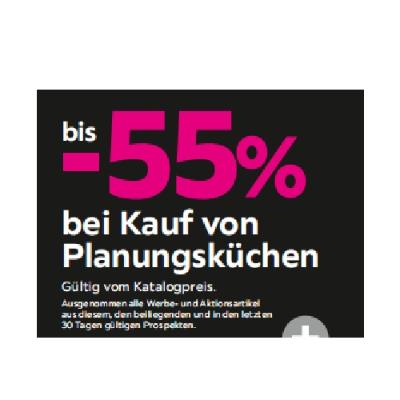 bis -55% bei Kauf von Planungsküchen mömax