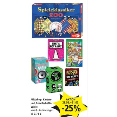 Mitbring-, Kartenund Gesellschaftsspiele -25% PAGRO & LIBRO