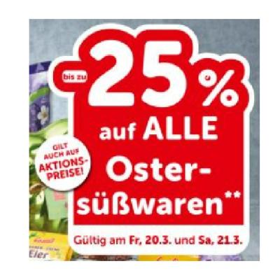 bis zu -25% auf ALLE Ostersüßwaren INTERSPAR