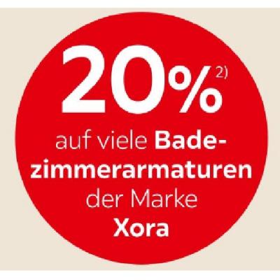 Promotion Bild von 20% auf viele Badezimmerarmaturen der Marke Xora XXXLutz