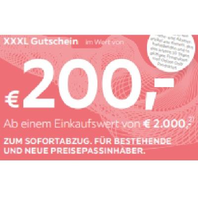 € 200,- Ab einem Einkaufswert von € 2.000,- XXXLutz