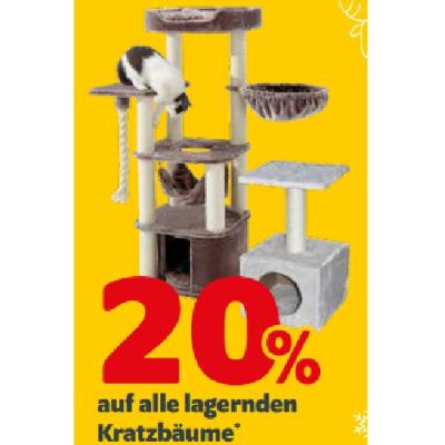 20% auf alle lagernden Kratzbäume DAS FUTTERHAUS