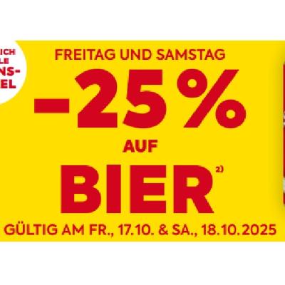 -25% AUF BIER BILLA