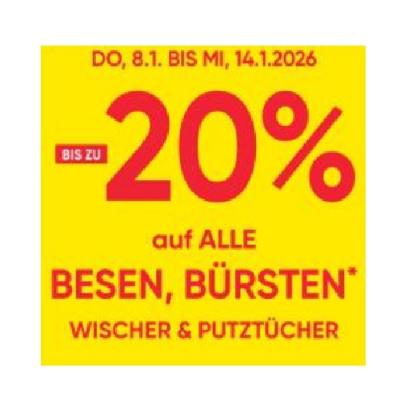 BIS ZU -20% auf ALLE BESEN, BÜRSTEN WISCHER & PUTZTÜCHER Maximarkt