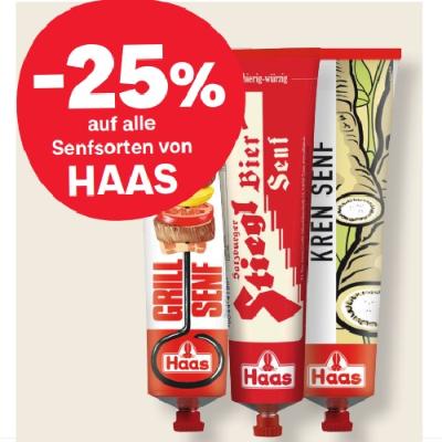 -25% auf alle Senfsorten von HAAS MPREIS