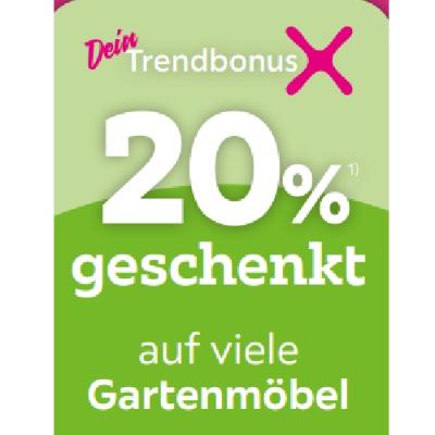 20% geschenkt auf viele Gartenmöbel mömax