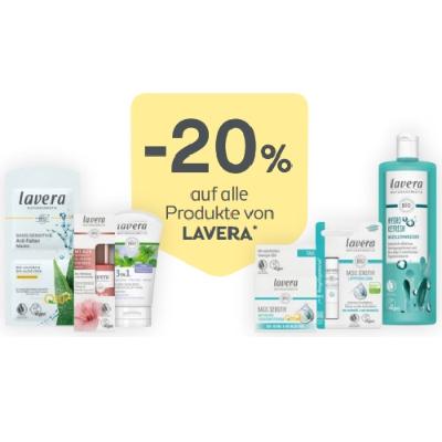 -20% auf alle Produkte von LAVERA BIPA
