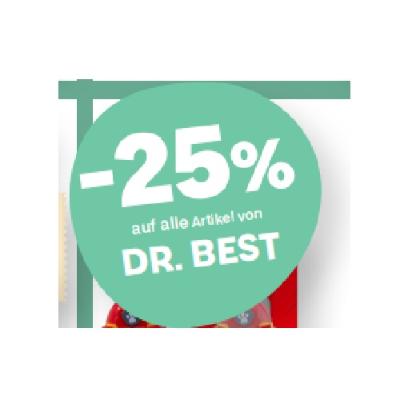 -25% auf alle Artikel von DR. BEST MPREIS