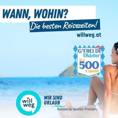 Wann, wohin? Die besten Reisezeiten! willweg.at