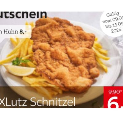 XXXLutz Schnitzel je 6€ XXXLutz