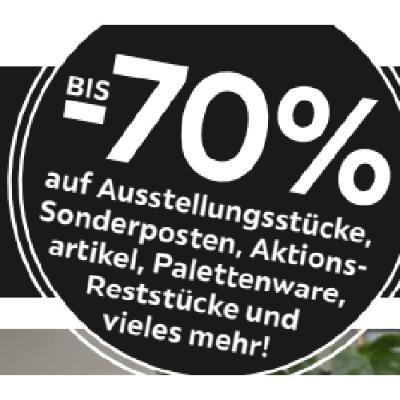 BIS -70% auf Ausstellungsstücke, Sonderposten, Aktionsartikel, Palettenware, Reststücke und vieles mehr! Möbelix