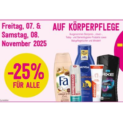 -25% FÜR ALLE AUF KÖRPERPFLEGE Sutterlüty