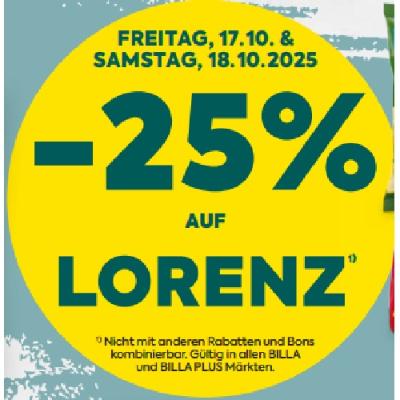 -25% AUF LORENZ BILLA PLUS