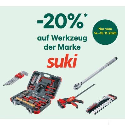 -20% auf Werkzeug der Marke suki BayWa