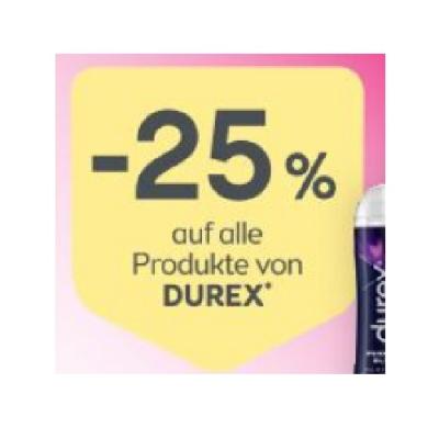 Promotion Bild von -25% auf alle Produkte von DUREX BIPA