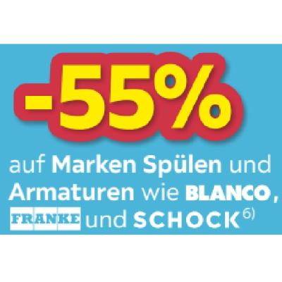 -55% auf Marken Spülen und Armaturen wie BLANCO, FRANKE und SCHOCK Möbelix