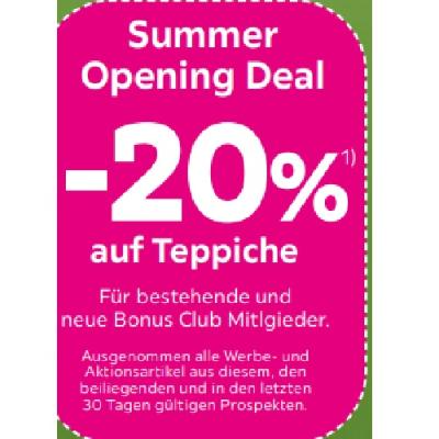 Promotion Bild von Summer Opening Deal -20% auf Teppiche mömax