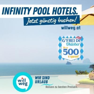 Infinity Pool Hotels mit willweg.at