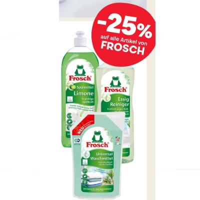 -25% auf alle Artikel von FROSCH MPREIS