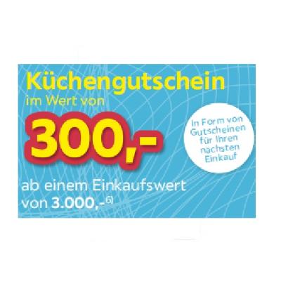 Küchengutschein im Wert von 300,- ab einem Einkaufswert von 3.000,- Möbelix