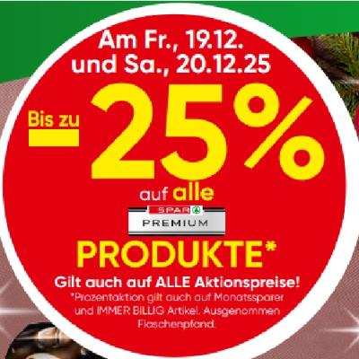 Bis zu -25% auf alle SPAR PREMIUM PRODUKTE EUROSPAR