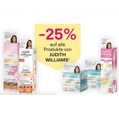 -25% auf alle Produkte von JUDITH WILLIAMS BIPA