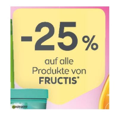 Promotion Bild von -25% auf alle Produkte von FRUCTIS BIPA
