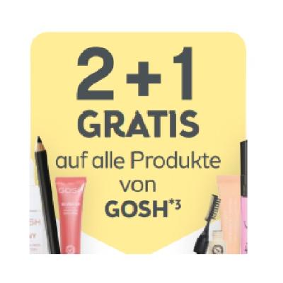 2+1 GRATIS auf alle Produkte von GOSH BIPA
