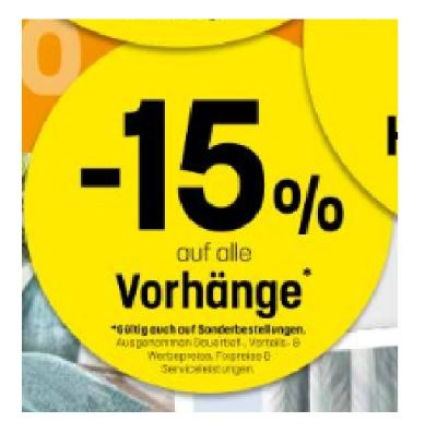 Promotion Bild von -15% auf alle Vorhänge Betten Reiter
