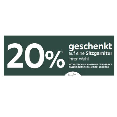 Promotion Bild von 20% geschenkt auf eine Sitzgarnitur Ihrer Wahl XXXLutz