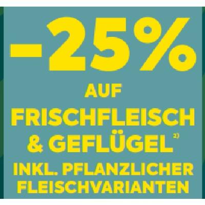 Promotion Bild von -25% AUF FRISCHFLEISCH & GEFLÜGEL  INKL. PFLANZLICHER FLEISCHVARIANTEN BILLA PLUS