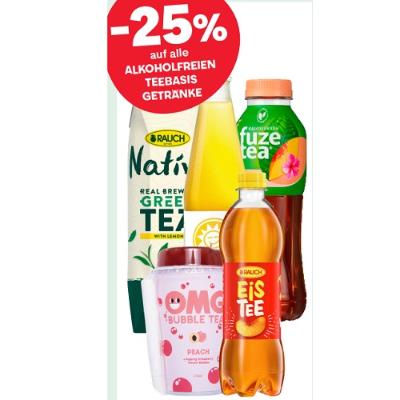 -25% auf alle ALKOHOLFREIEN TEEBASIS GETRÄNKE MPREIS