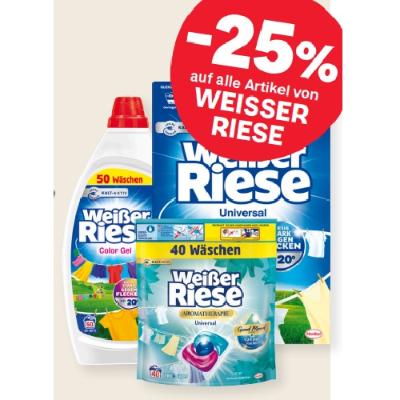 -25% auf alle Artikel von WEISSER RIESE MPREIS
