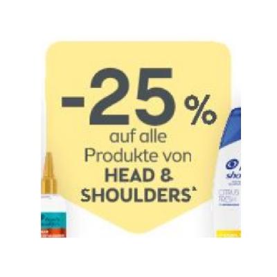 -25% auf alle Produkte von HEAD & SHOULDERS BIPA