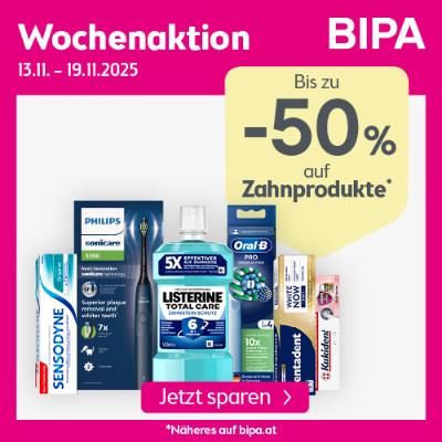 Wochenaktion: Bis zu -25% auf Zahnprodukte BIPA