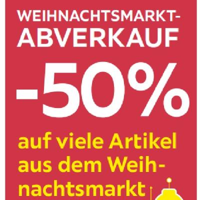 Promotion Bild von -50% auf viele Artikel aus dem Weihnachtsmarkt Möbelix