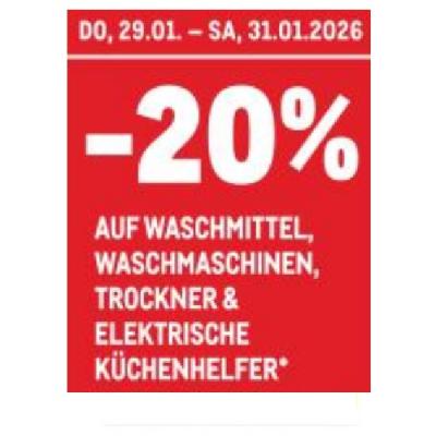 -20% AUF WASCHMITTEL, WASCHMASCHINEN, TROCKNER & ELEKTRISCHE KÜCHENHELFER METRO
